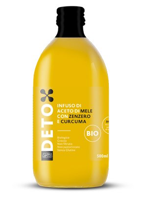 Bio jablkový ocot so zázvorom a kurkumou DETOX Andrea Milano 500ml