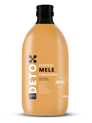 Jablkový ocot s matečnou kultúrou DETOX Andrea Milano 500ml