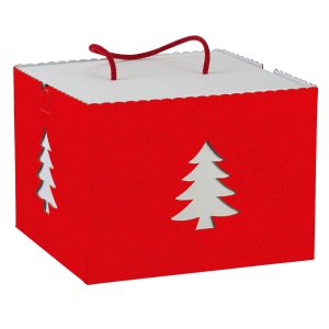 Škatuľa darčeková so šnúrkami Albero 24,5x24,5x18 červená EUROFIDES