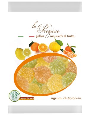 Želatínové cukríky citrusové plody z Calabrie Le Preziose 100g