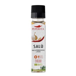 Mlynček na soľ s chilli a cesnakom Peperita BIO 90g