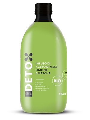 Bio jablkový ocot s citrónom a matcha DETOX Andrea Milano 500ml