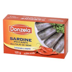 Sardinky v slnečnicovom oleji pikantné Donzela 125g